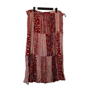 NEW Stonybrook Gauzy Boho Patchwork Maxi Skirt 3X Hippie Whimsigoth Fairy Goblin